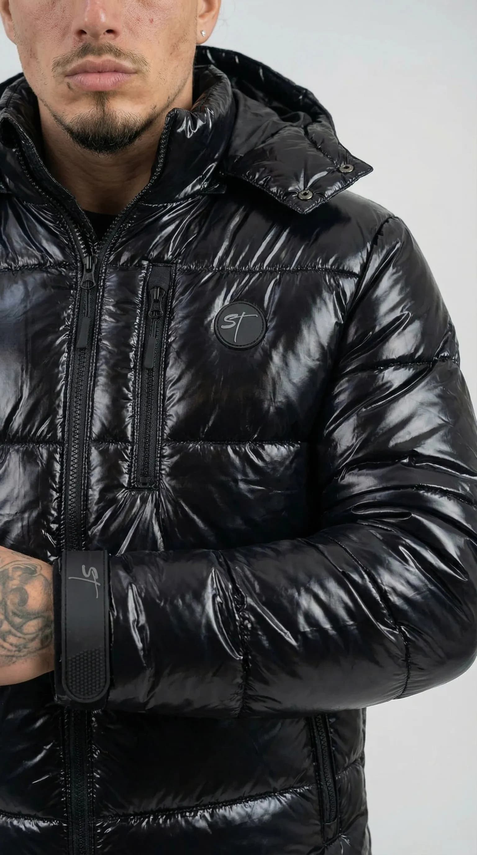 STSL® Puffer Jacket – Black Gloss