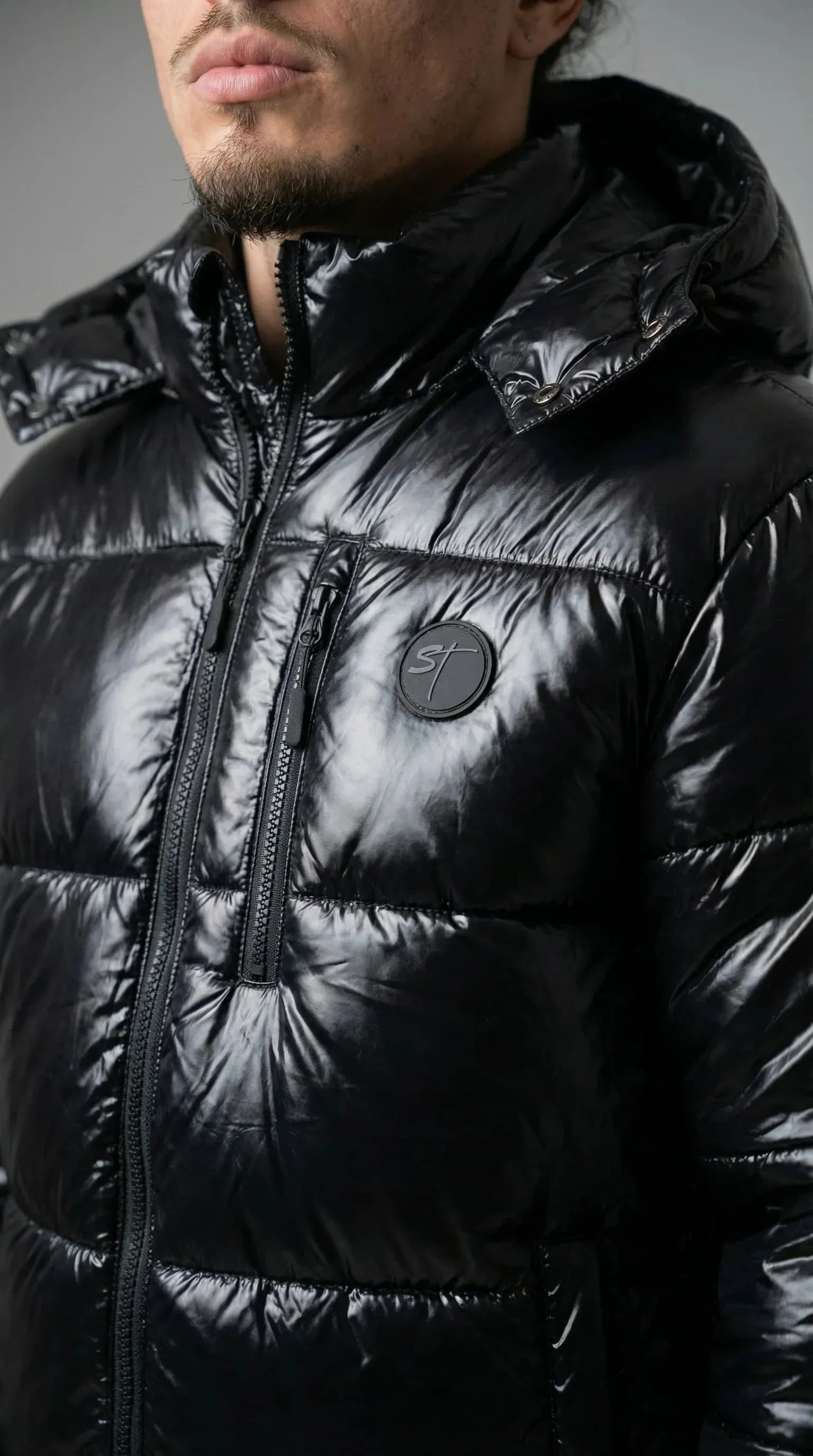 STSL® Puffer Jacket – Black Gloss