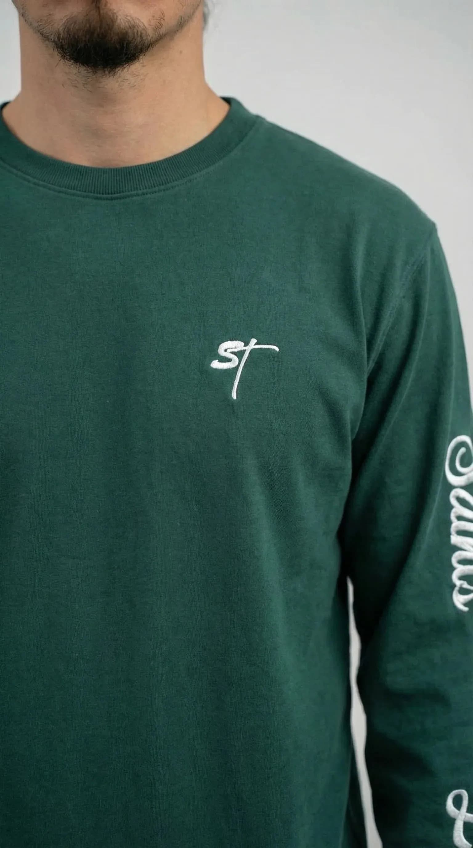 STSL® Heavyweight Longsleeve (350 GSM) – Saints Lost #1 (Green)