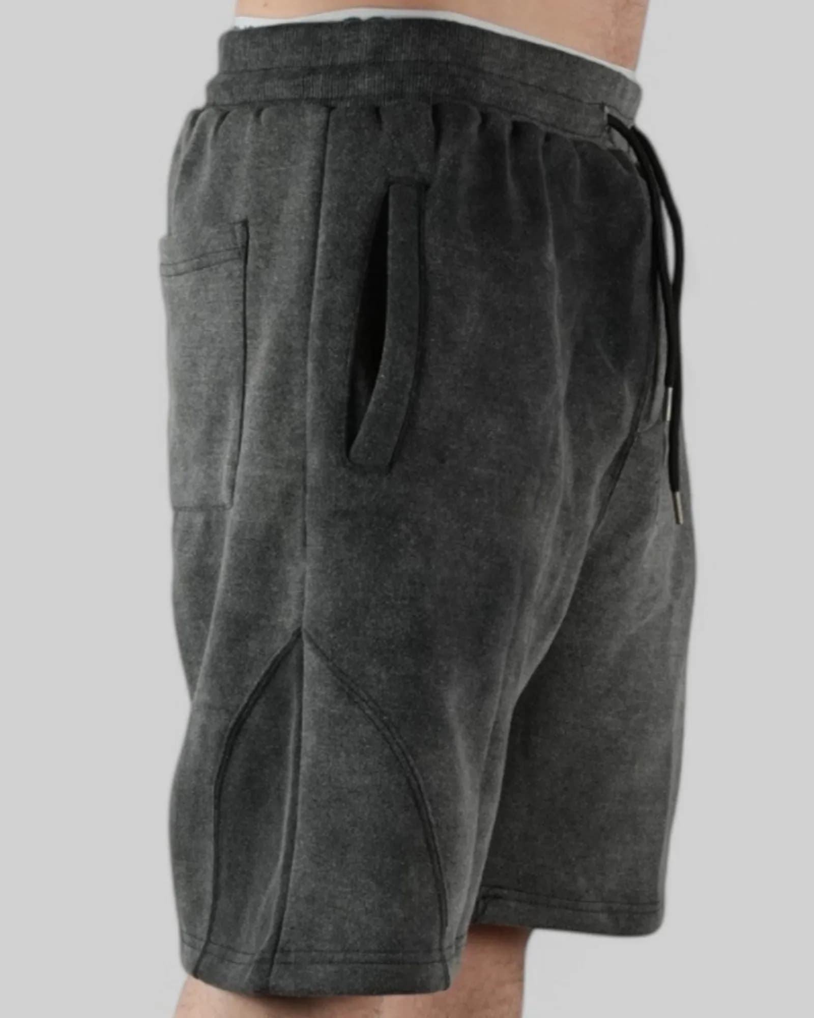 STSL Heavy Washed Shorts – Dark Grey
