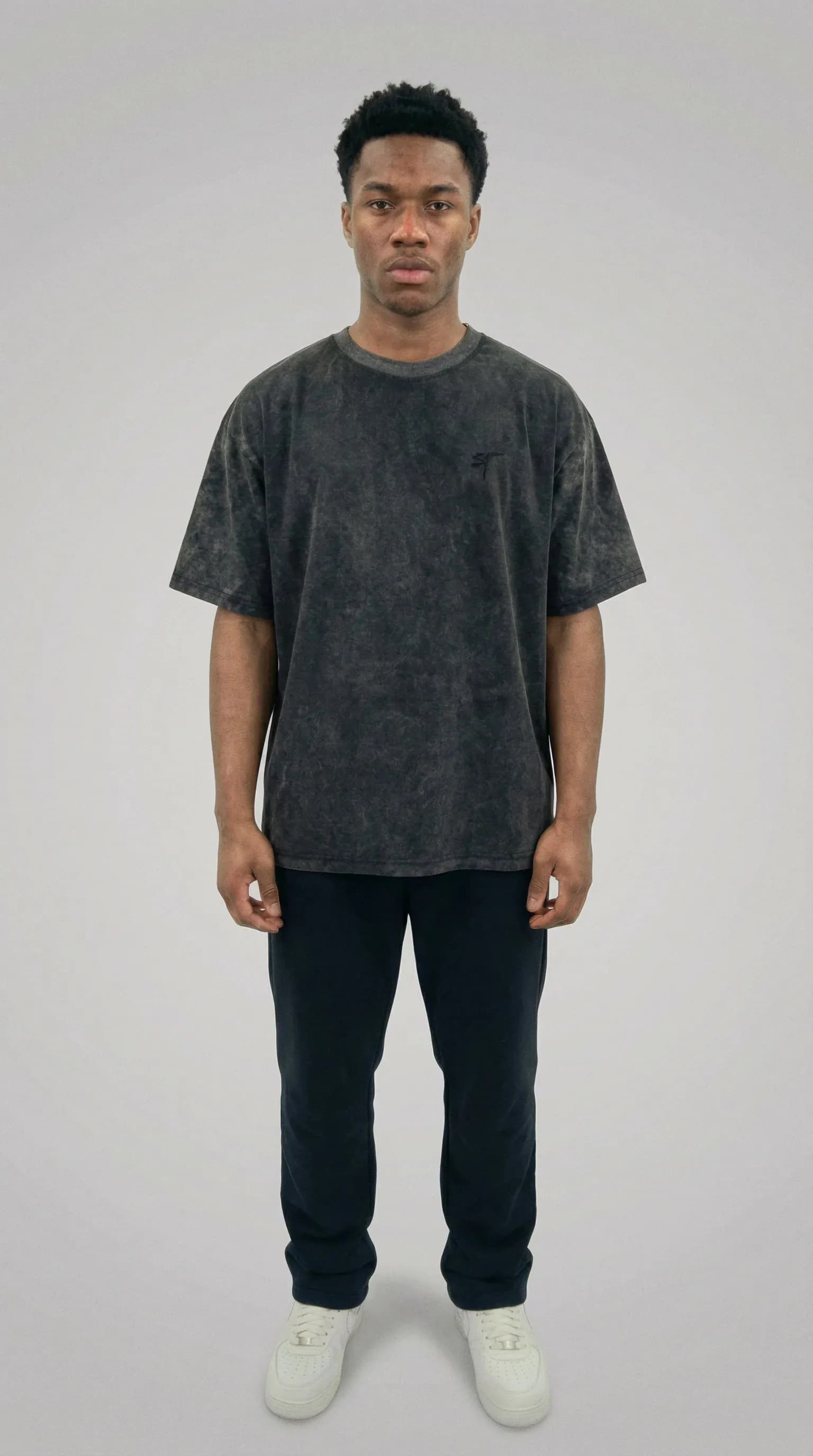 G-Shirt Washed Black - 220 GSM