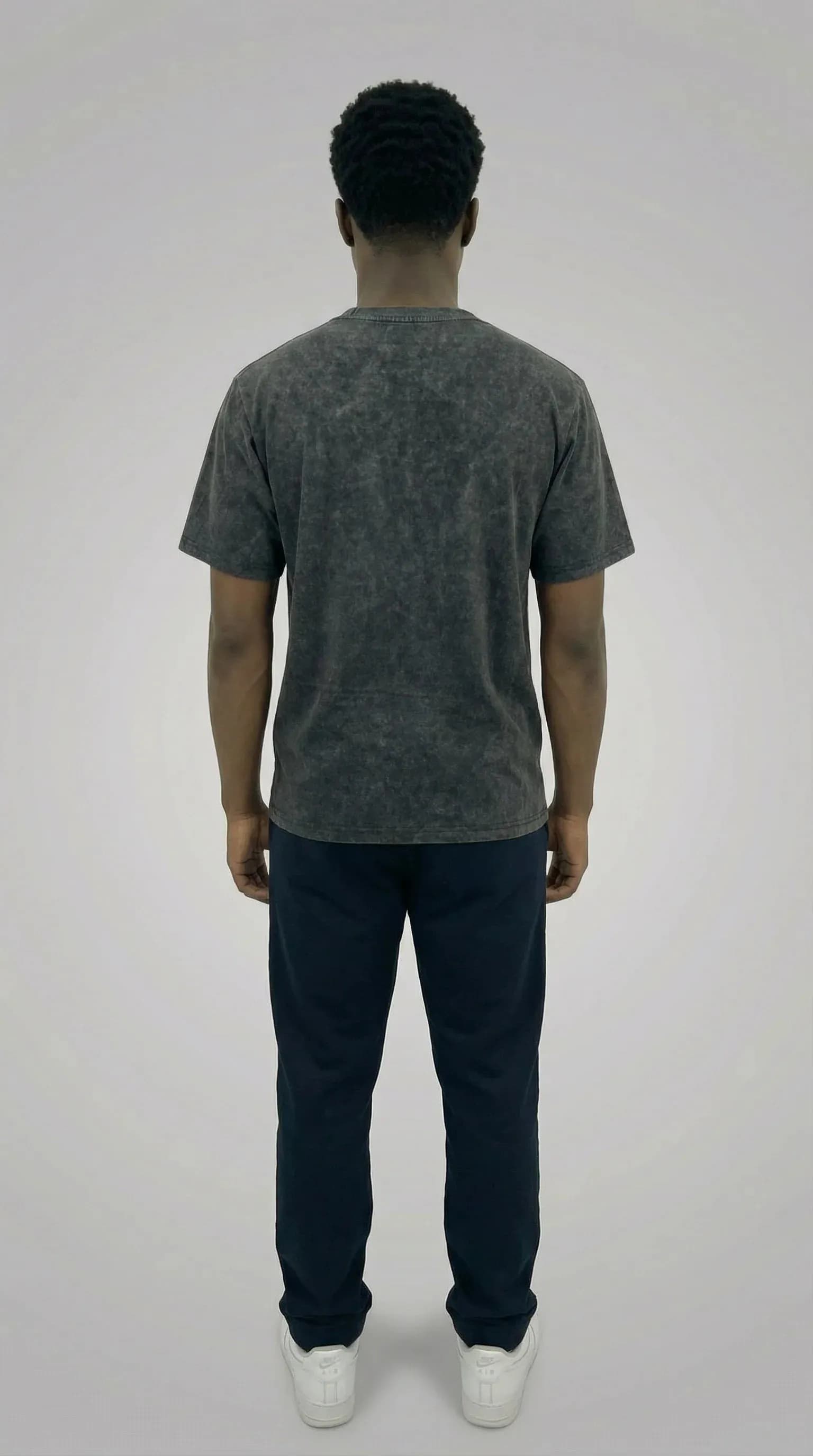 T-Shirt "Ash Basic" – Washed Black 220 GSM