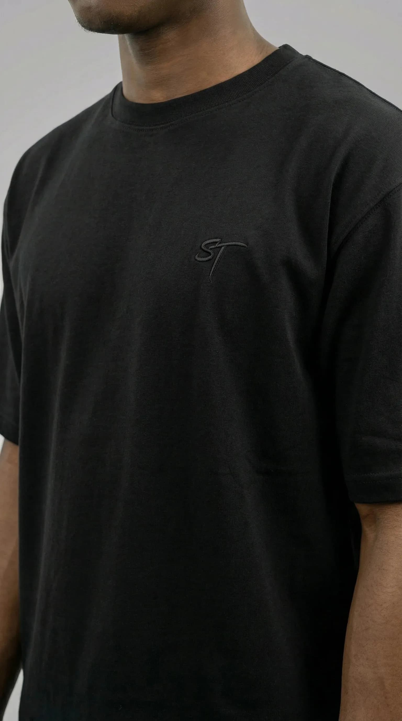 T-Shirt pure black, ST 220 GSM