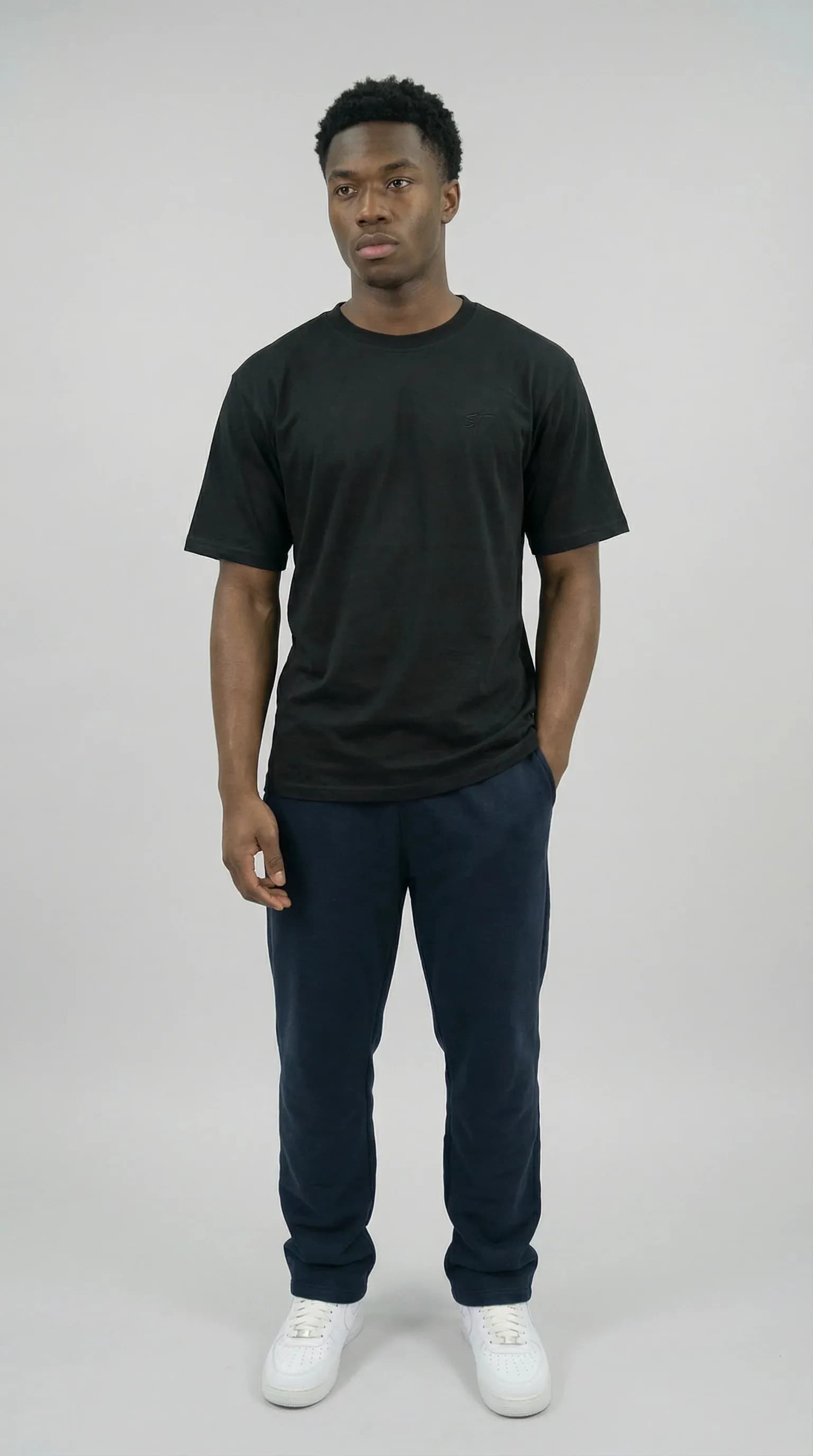 T-Shirt pure black, ST 220 GSM