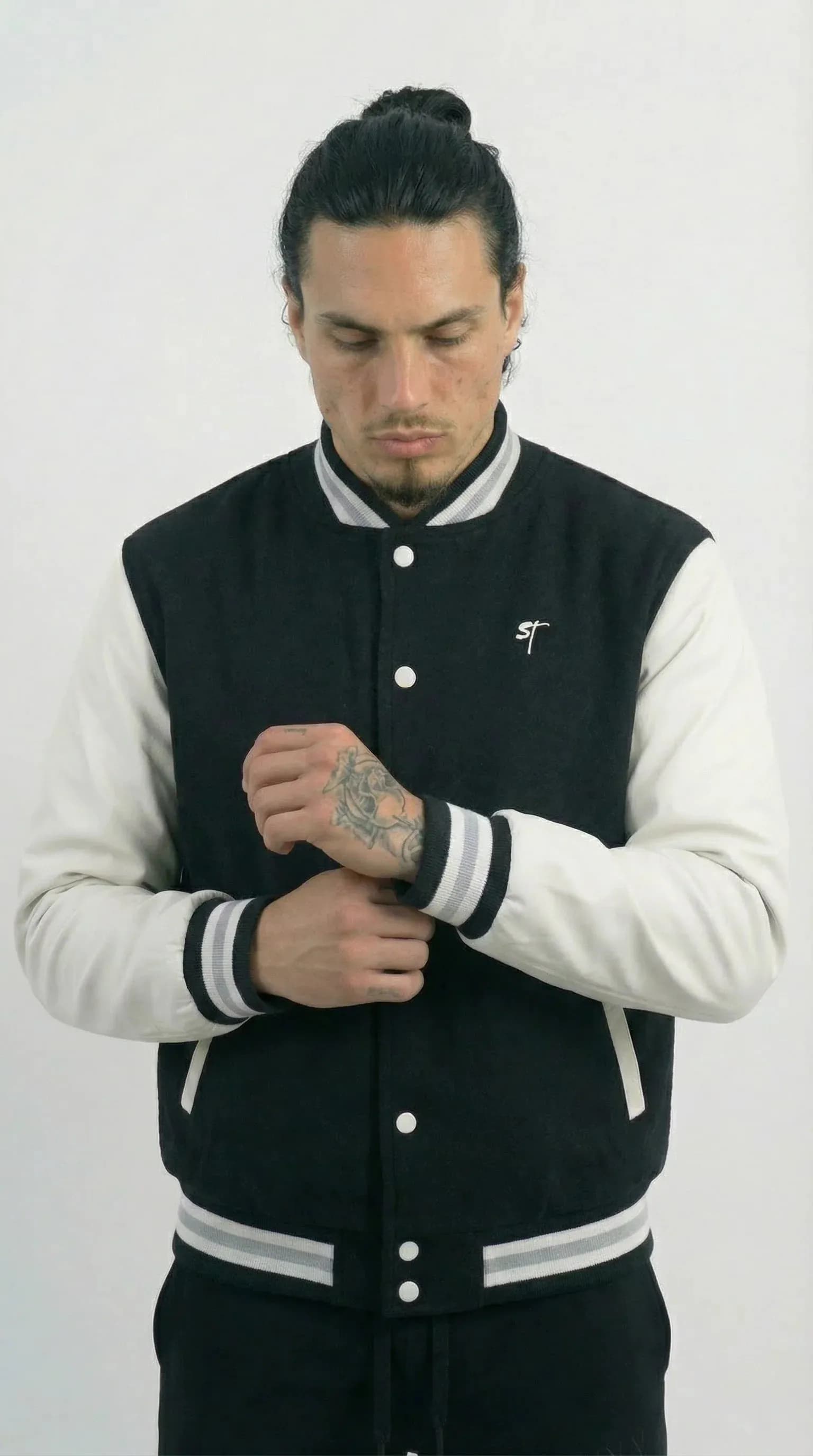 STSL® Varsity Jacket – Black/White