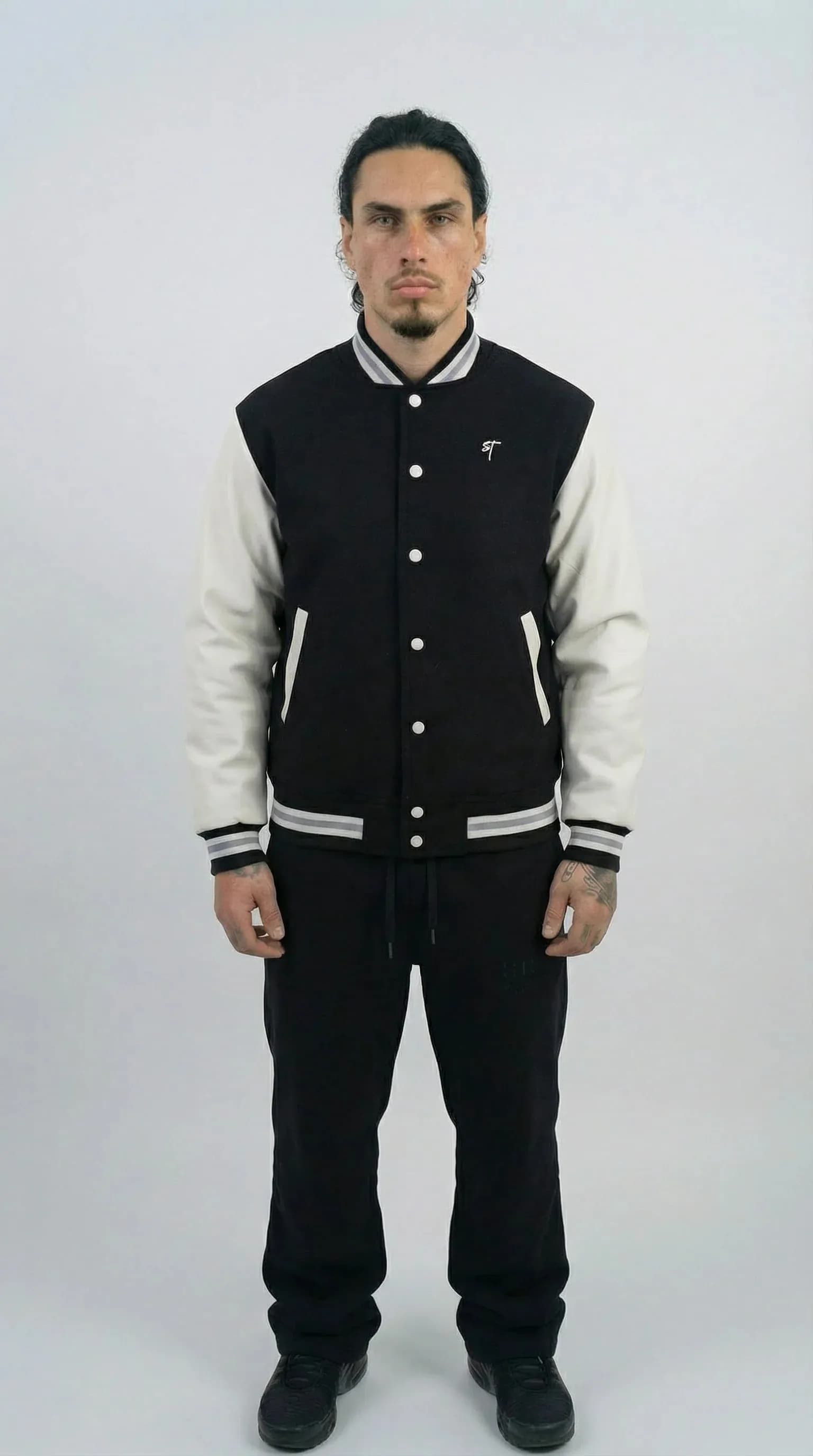 STSL® Varsity Jacket – Black/White