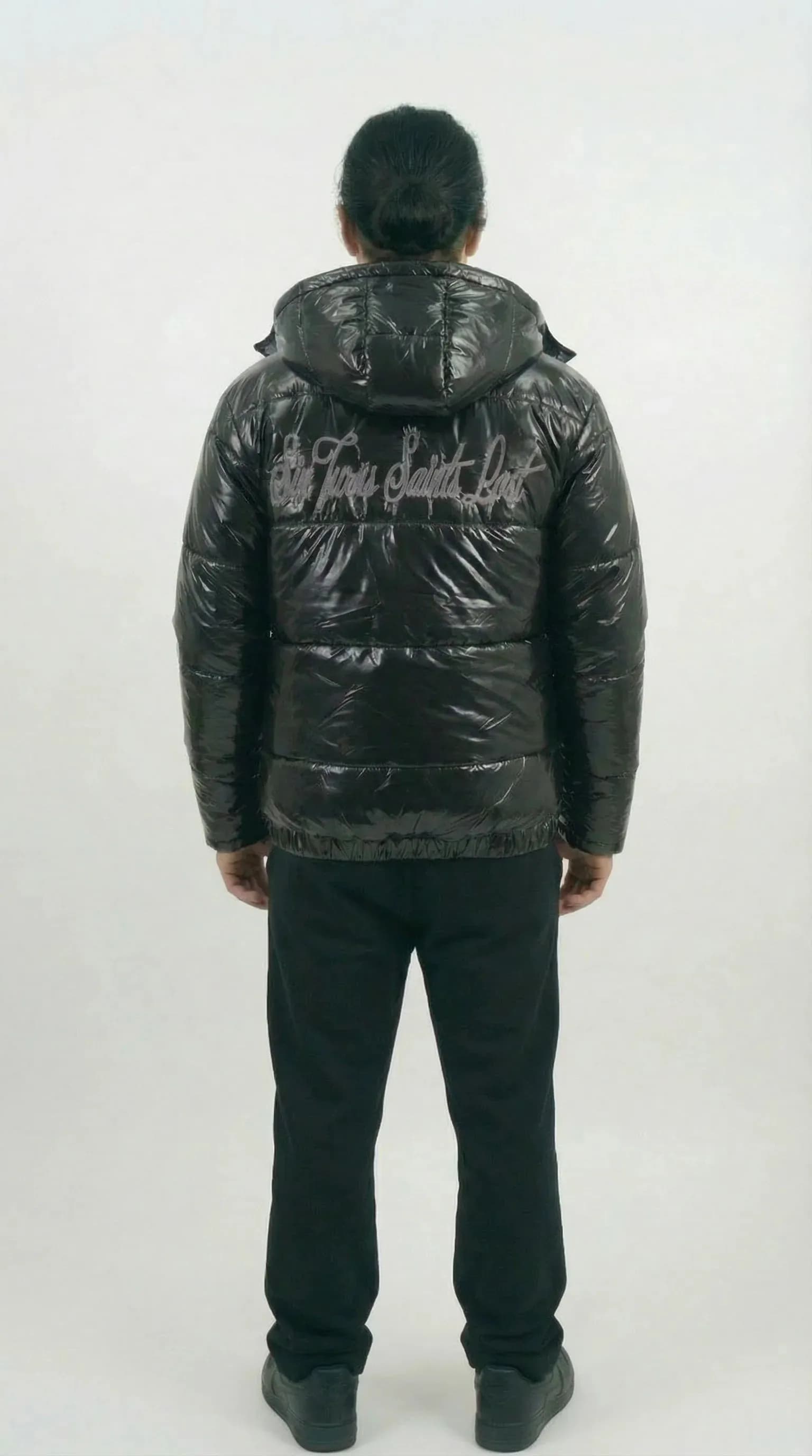 STSL® Sin Turns Gloss Puffer Jacket – Black Edition