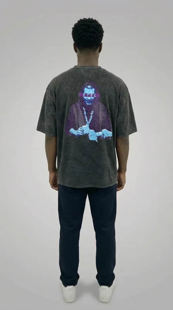 G-Shirt Washed Black - 220 GSM
