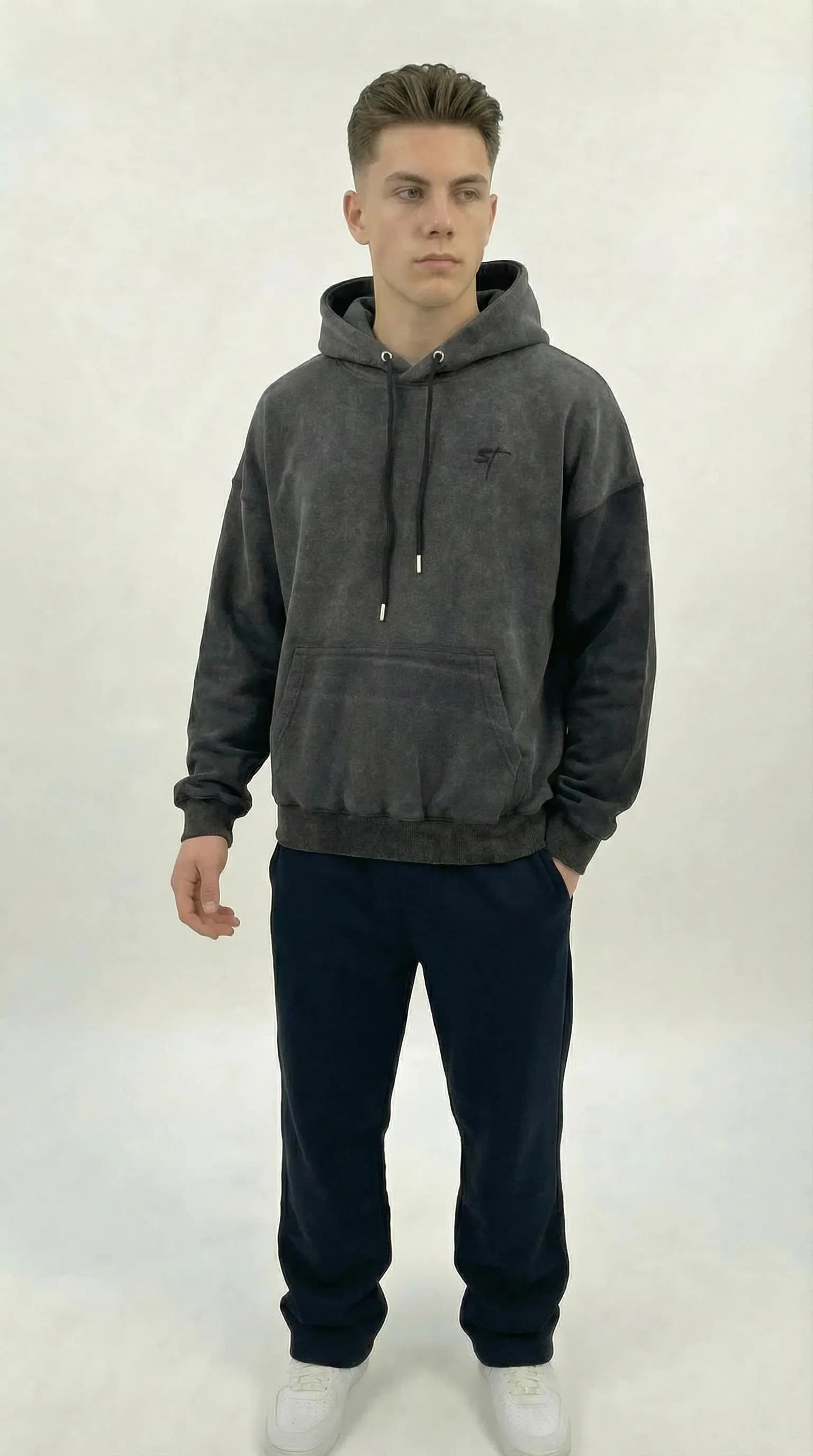 ST hoodie Fully Washed 350 GSM