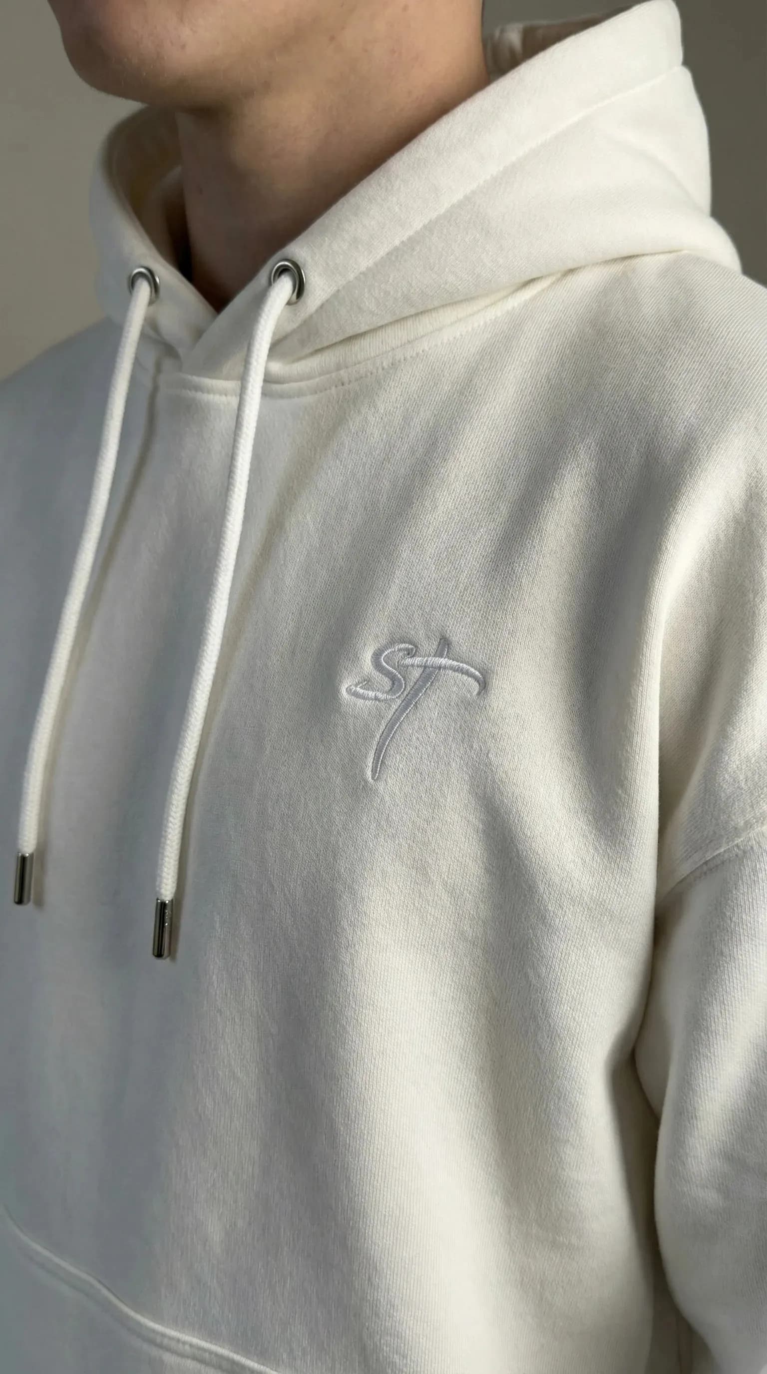 ST Hoodie white 350 gsm