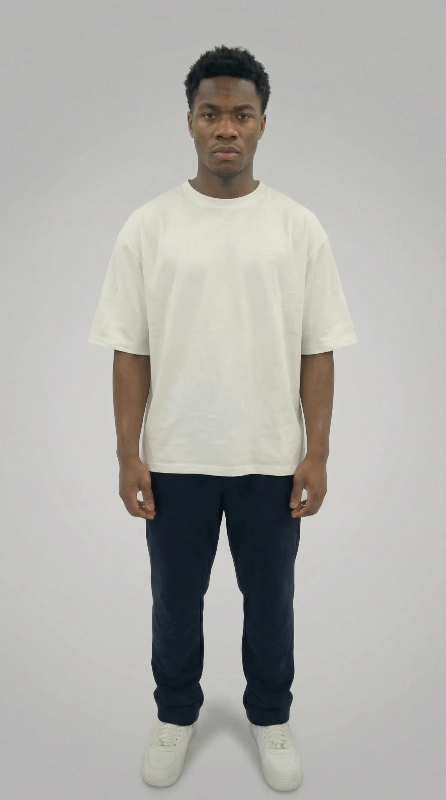 STSL® BlackHeart Collection Oversized T-Shirt – White Vision