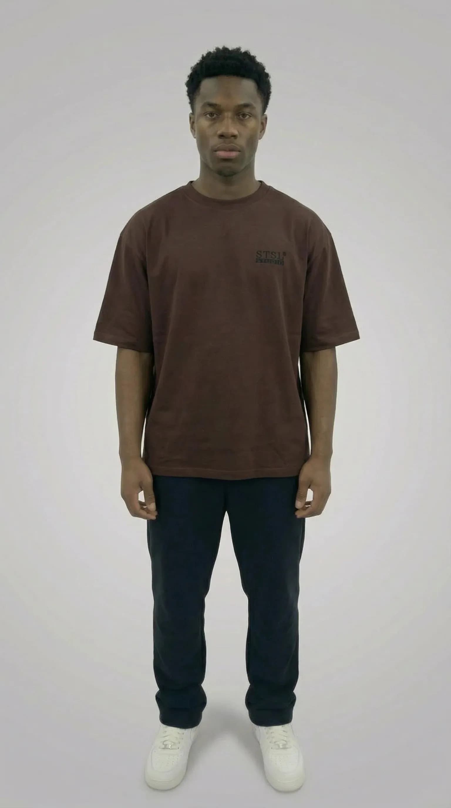 STSL® Essential Oversized T-Shirt – Dark Mocha
