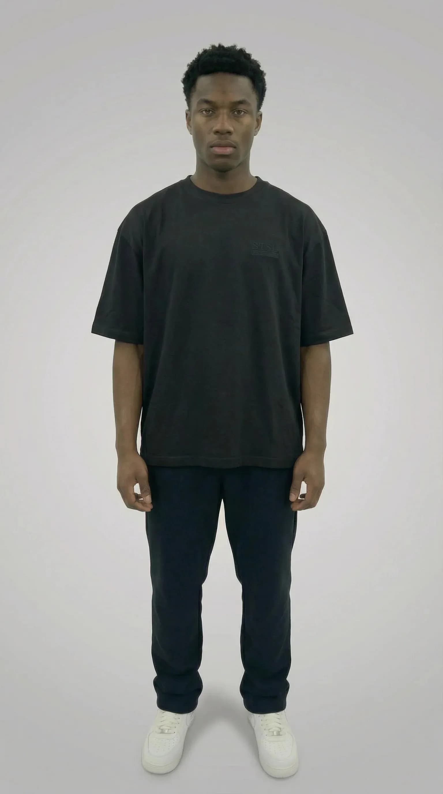STSL® Essential Oversized T-Shirt – Pure Black