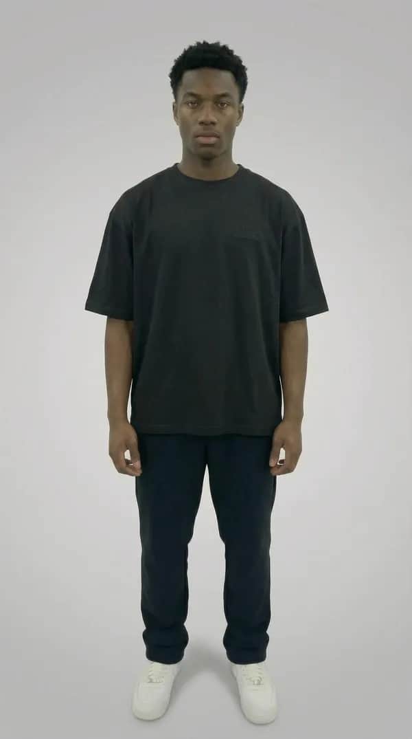 STSL® Essential Oversized T-Shirt – Pure Black