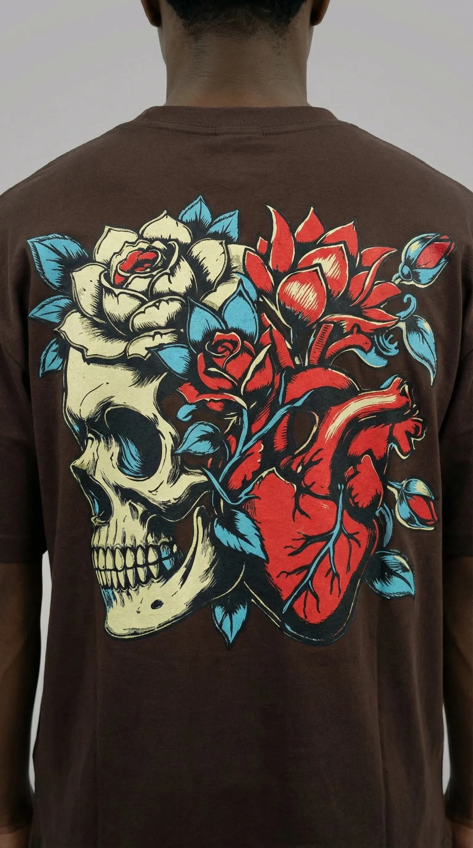 STSL® HeartCross Oversized T-Shirt – Dark Chocolate