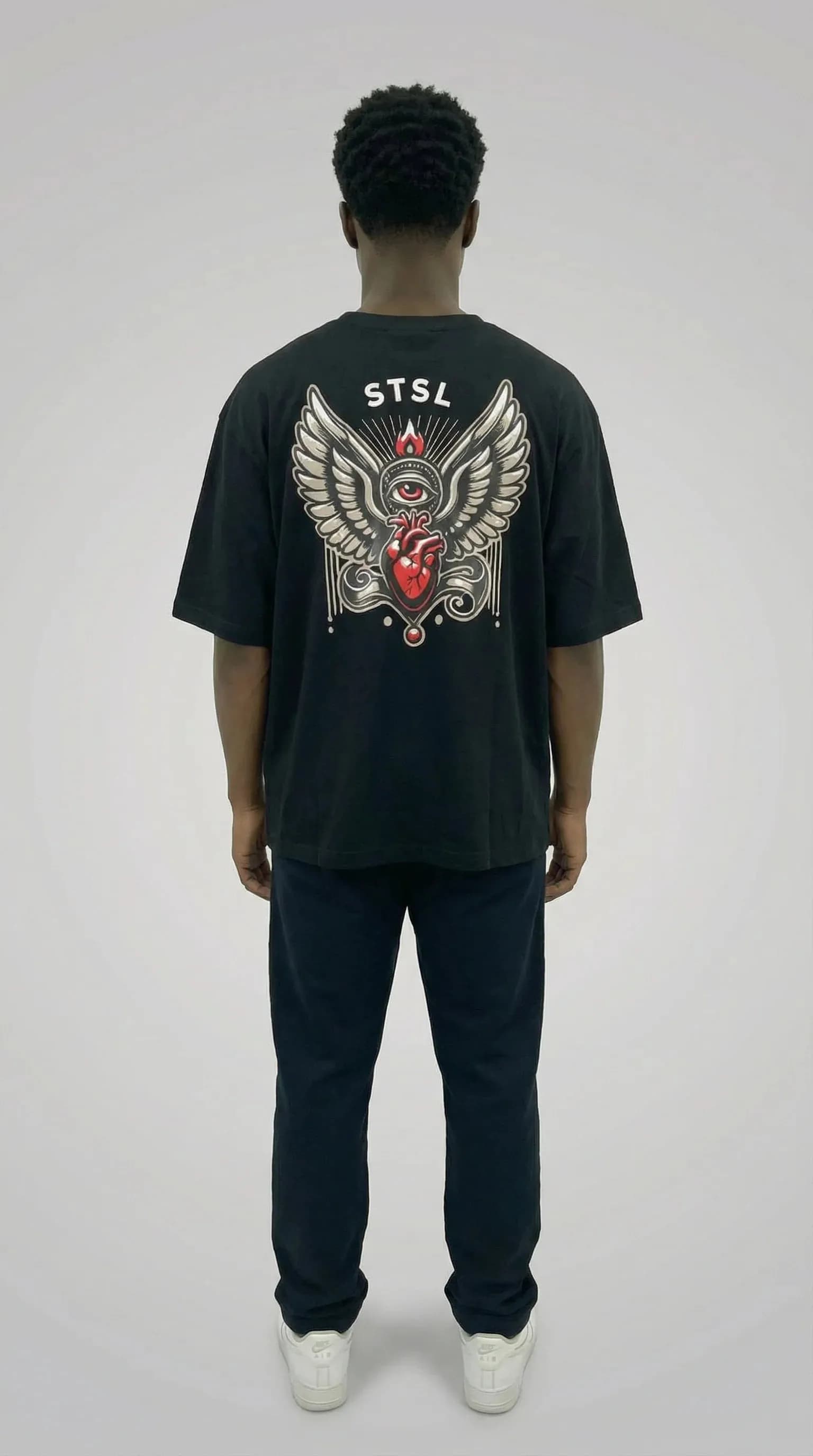 STSL® Soul Collection Oversized T-Shirt – Black Vision