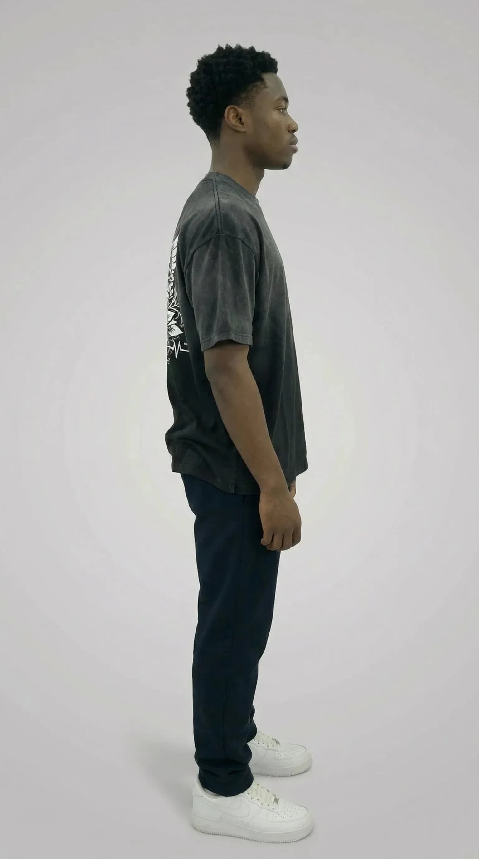 STSL® Soul Oversized T-Shirt – Black Fade Skull