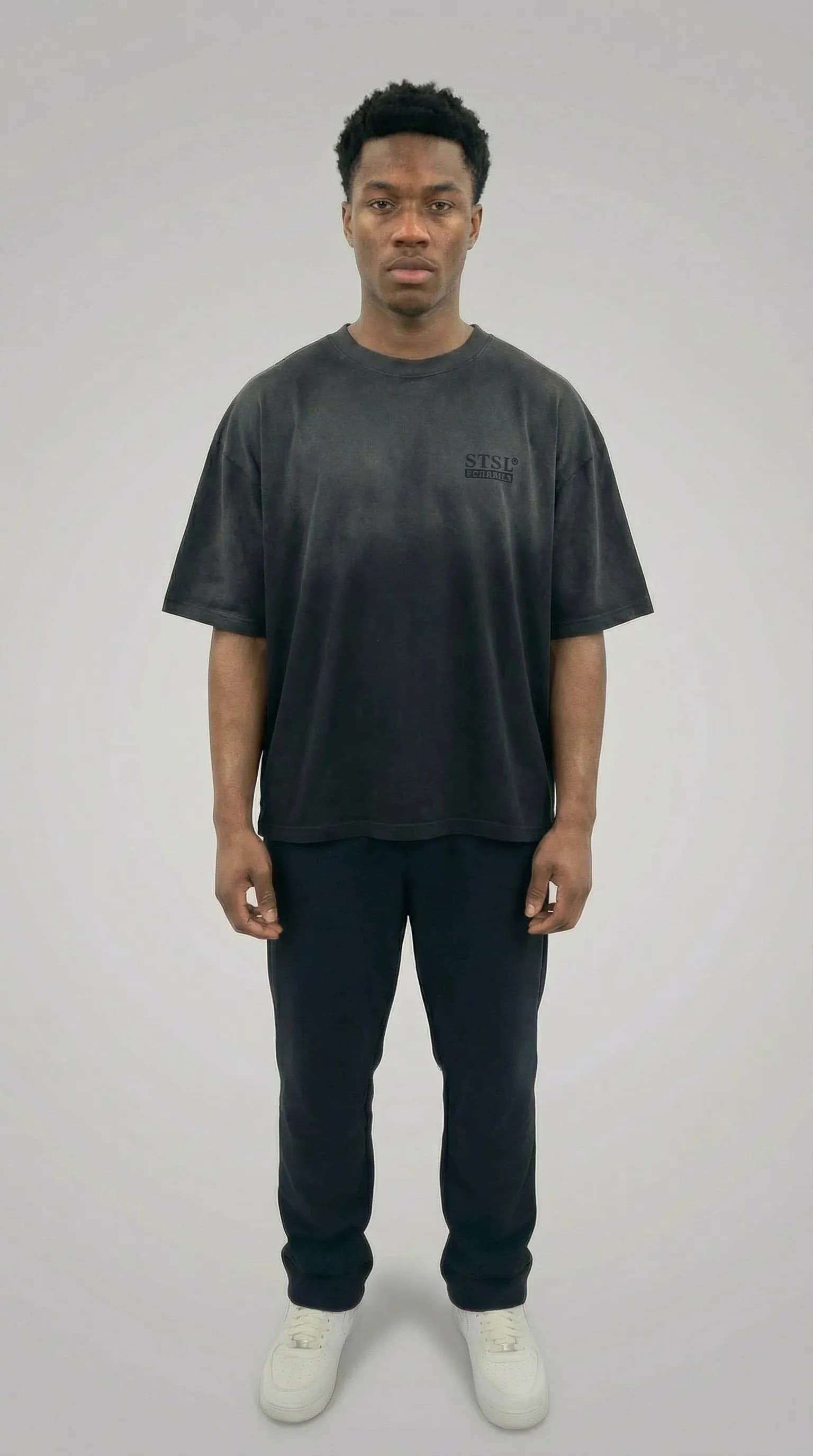 STSL® Soul Oversized T-Shirt – Black Fade Skull