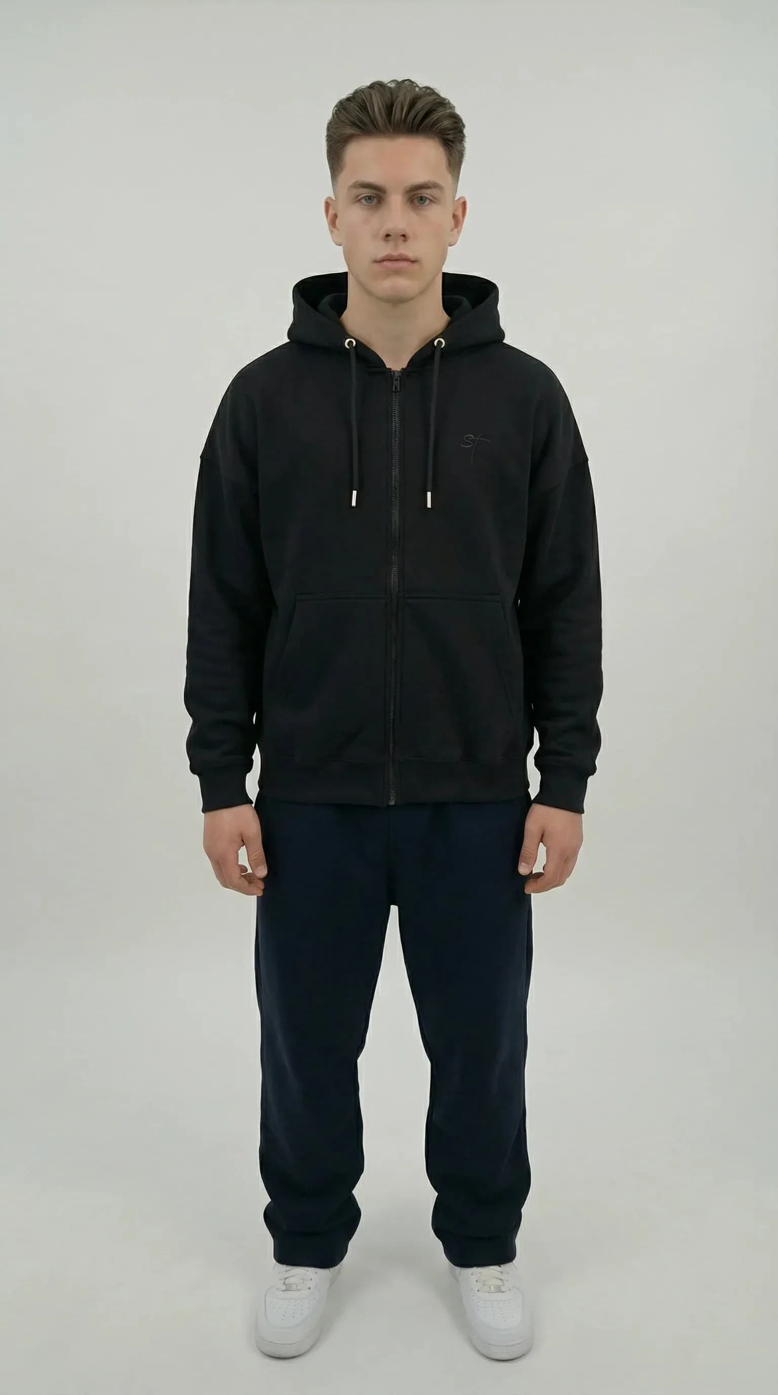STSL Zip Hoodie – Eternal Black