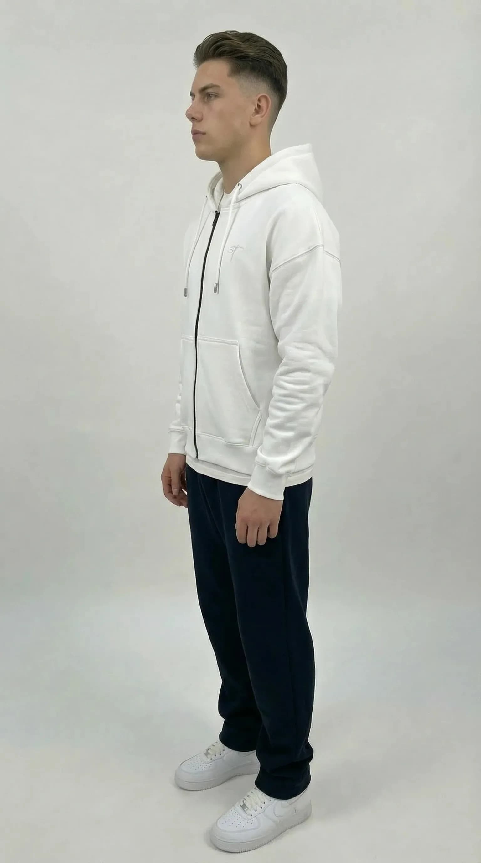 STSL Zip Hoodie – White