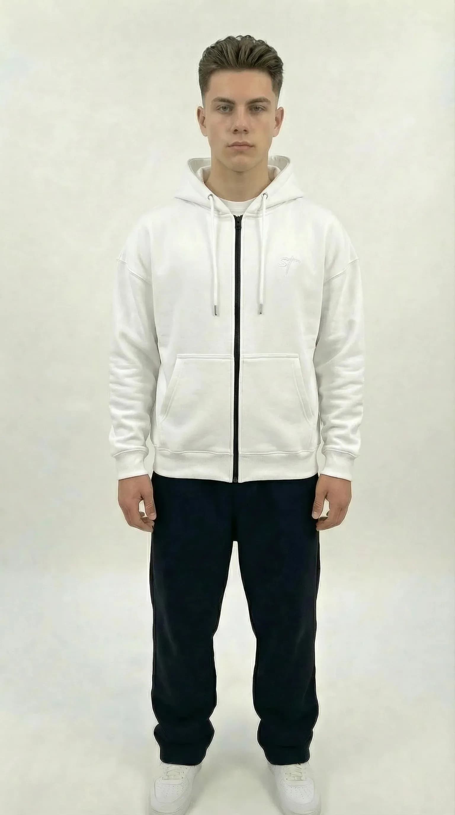STSL Zip Hoodie – White